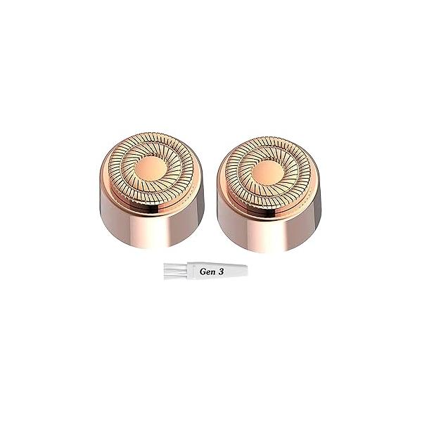 Replacement Heads for Flawless Finishing Touch Generation 3 Facial Hair Remover - New Blades Razor