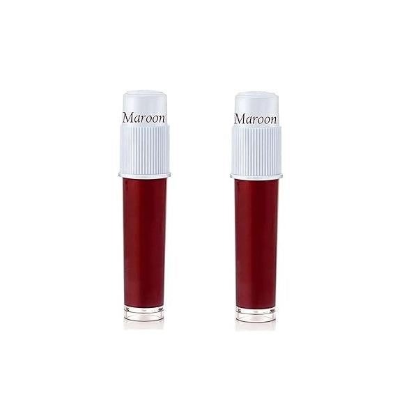 Liquid Kumkum Sindoor Pack of 2X5g Skin-friendly Bindi Tattoos Waterproof Bodyart Body Paint Temporory DIY Tattooing (Brown-Maroon)