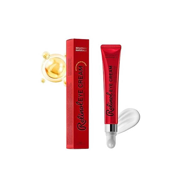 Anti Aging Eye Cream for Wrinkles: Retinol & Polypeptide Under Treatment - Reduce Dark Circles, Puffiness, Crows feet Repair Women's Eyes Contour, 0.85 fl. oz