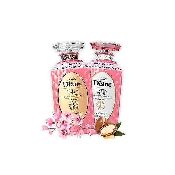 Moist Diane Hair Fall Shampoo and Conditioner Set for Fine Hair, Anti Loss Women & Men by Argan Oil, Keratin Ceramides from Japan, Silicone Sulfate Free 30.4 Fl Oz VOLUME SCALP