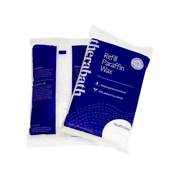 Therabath Paraffin Wax Refill - Thermotherapy Use to Relieve Arthritis Discomfort, Stiff Muscles, & Dry Skin for Hands, Feet, Body Deeply Hydrates Protects Made in USA, 2 lb. ScentFree