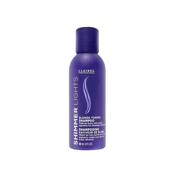Clairol Professional Shimmer Lights Purple Shampoo fl. Oz | Neutralizes Brass & Yellow Tones For Blonde Silver Gray Highlighted Hair