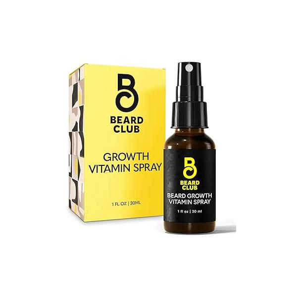 The Beard Club Biotin Balm for Men - Growth Shea Butter with Castor & Coconut Oil Moisturizing, Hydrating and Softening Cream Amber Cedar Scent 4 oz
