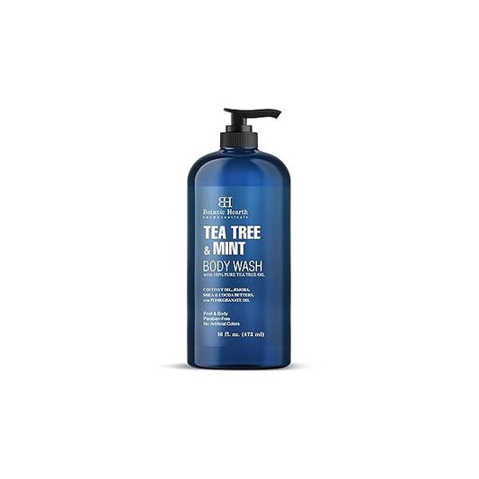 Botanic Hearth Tea Tree Oil Body Wash with Mint, 16 fl oz - Moisturizing, Soothing, Helps Control Fungal Infections, Deep Moisturization, Promotes Healthy Skin, Ethically Sourced