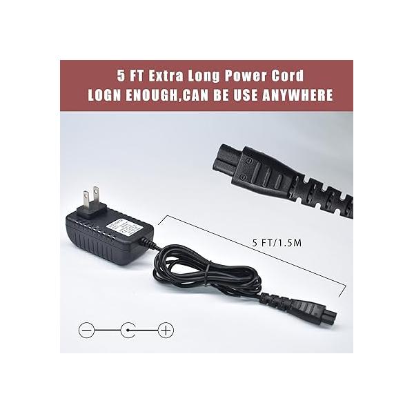 Replacment for BaByliss PRO Shaver FXFS2 Charger, 4.5V Power Adapter Compatible with BaBylissPRO Barberology Cordless Metal Double Foil Charging Cord