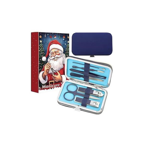 Manicure Set Kit for Men Black Nail Clipper Gifts Dad Fathers Day Funny Christmas Stocking Stuffers Women Grandad Gift