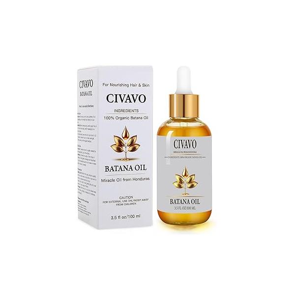 Organic Batana Oil - 100% Pure Pressed Nourishing Hair Mask, Anti-Hair Loss and Repair for Damaged & Skin (100 ml)