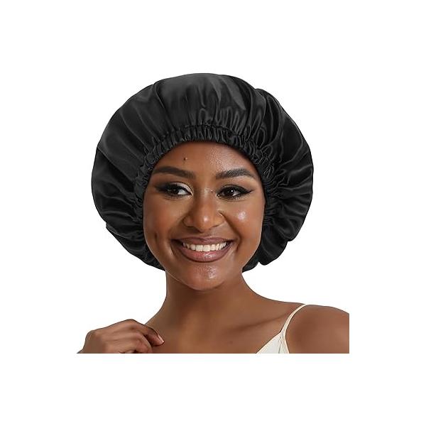 Hat Hut Satin Bonnet Silk for Sleeping Hair Cap Curly Wrap Reversible