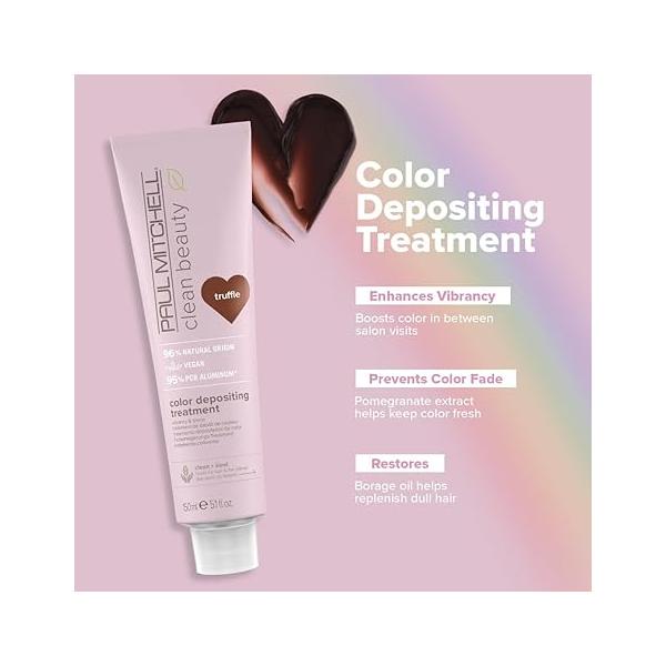 Paul Mitchell Clean Beauty Color-Depositing Treatment, For Refreshing + Protecting Color-Treated Hair