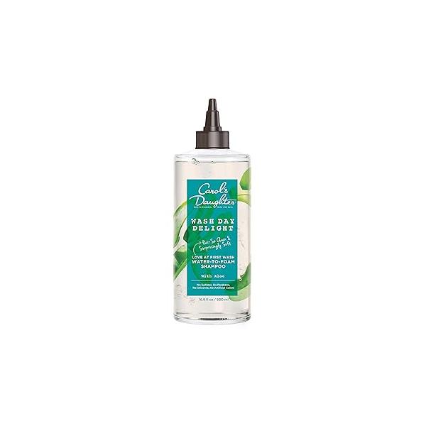 Carol’s Daughter Wash Day Delight Love at First To Foam Sulfate Free Shampoo with Aloe and Micellar Water, Paraben Silicone Free, for Kinky, Curly Hair, 16.9 fl oz