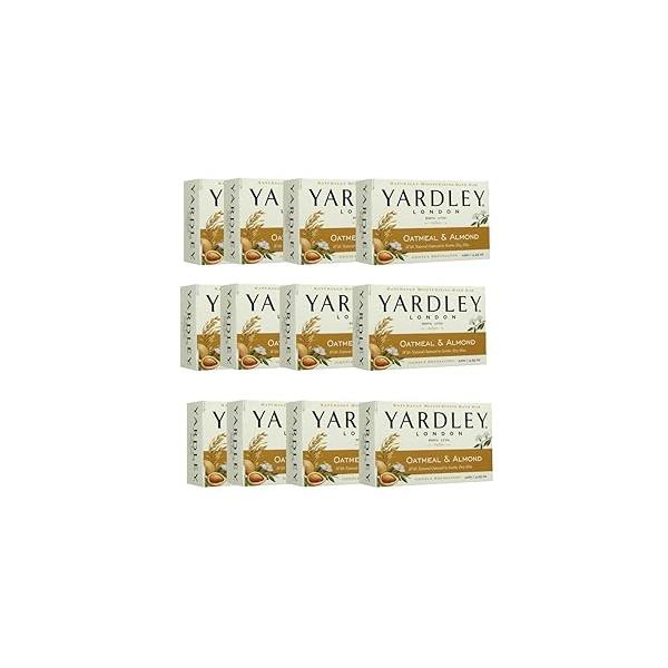Yardley London Oatmeal and Almond Naturally Moisturizing Bath Bar, 4.25 oz. (Pack of 12)