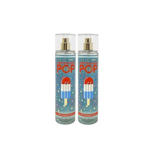 Bath and Body Works FireCracker Pop Fine Fragrance Mists Pack Of 2 8 oz. Bottles (FireCracker Pop)