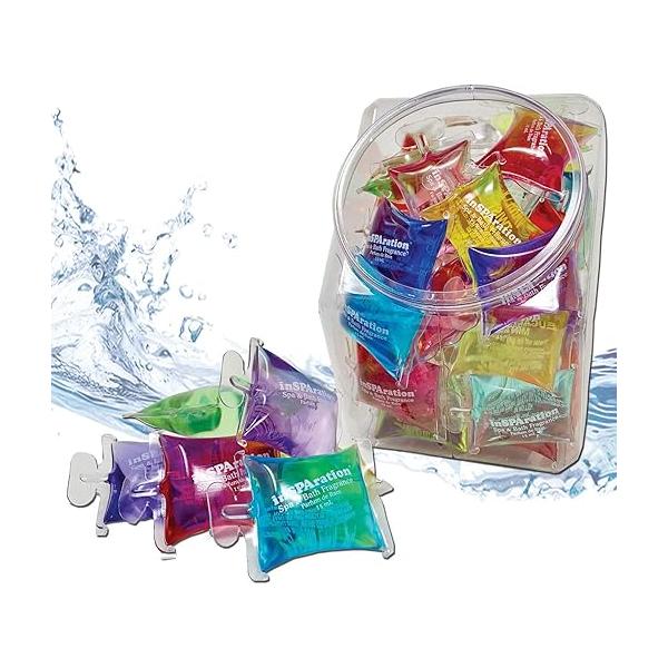 InSPAration 152 Hot Tub Spa & Bath Aromatherapy Fragrance Assortment-50 Pillow Packs Fish Bowl 50pk Assortment, Multiple
