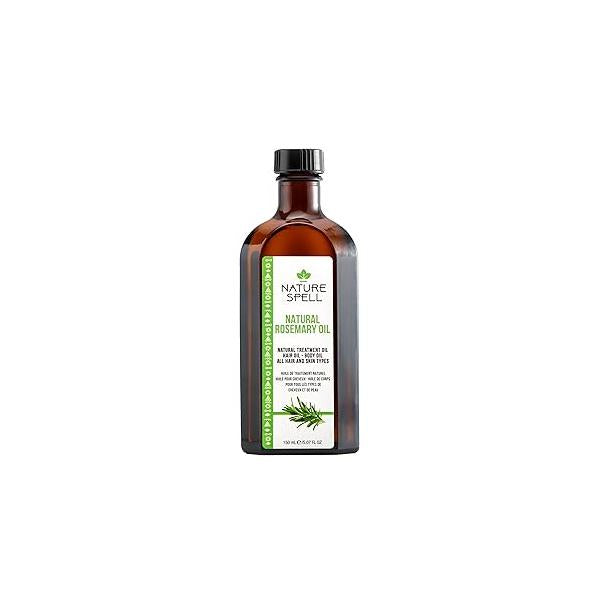 Nature Spell Rosemary Oil For Hair Growth, Pre-Diluted & Scalp Nourishes Dry, Damaged Hair, Women Men, 5.07 Fl Oz