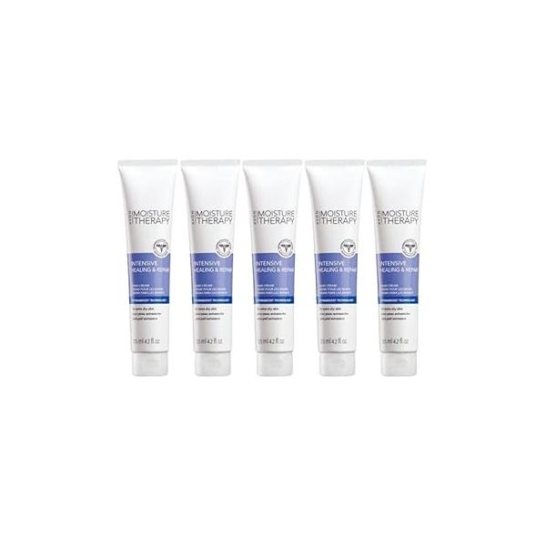 Avon Moisture Therapy Intensive Healing & Repair Hand Cream Lot of 5, 4.2 fl. oz. Each - Deep Hydration for Dry, Cracked Skin, Fragrance-Free, Hypoallergenic,