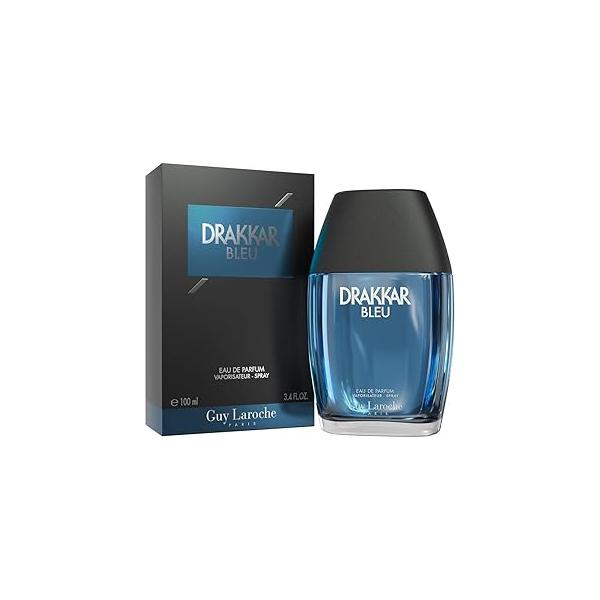 Guy Laroche Drakkar Bleu - Iconic Designer Fragrance Powerful, Aquatic & Fresh Eau de Parfum Fougère Long Lasting Mens Cologne Day and Evening Scent 3.4 Fl Oz
