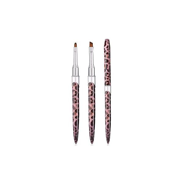 DANNEASY 2pcs Nail Clean Up Brush Polish Remover Art Set Design Brushes Acrylic for Cleaning Tools