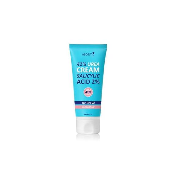 Urea Cream 42% - Foot Care for Dry Cracked Heels, Lotion With 2% Salicylic Acid, Tea Tree Oil, Shea Butter, Aloe Vera For Feet, Hands, Elbows, Knees and More 4 oz