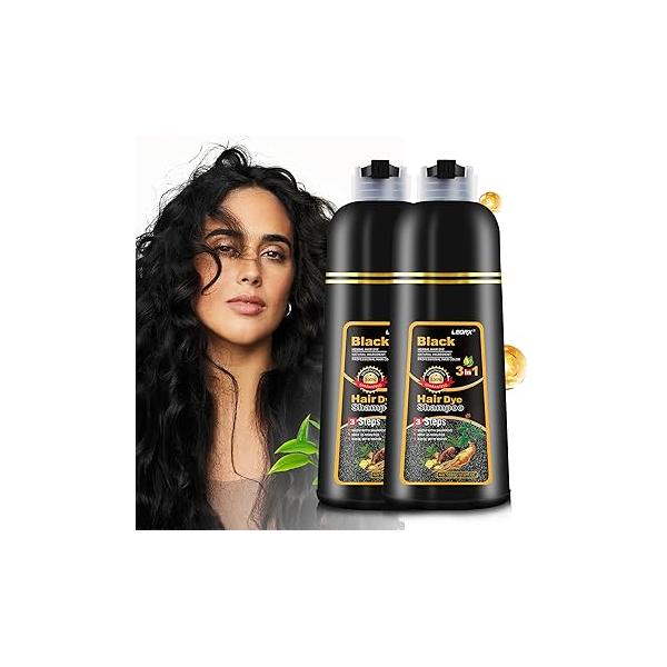 Hair Dye shampoo, Leorx 3 In 1 Brown Color Shampoo For Refresh Instant Herbal Coloring Women&Men - Tintes Para El Cabello Profesional