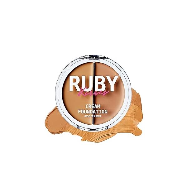 Ruby Kisses 3D Face Creator Cream Foundation & Concealer, 12 Hours Long Lasting, Medium to Full Coverage, Non-Greasy, Ideal for Makeup Contour Palette (Level 8)