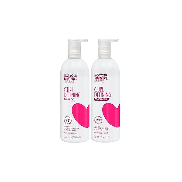 Not Your Mother's Naturals Curl Defining Shampoo and Conditioner (2 Pack) - 98% Naturally Derived Ingredients All Hair Types Gardenia Mango Butter