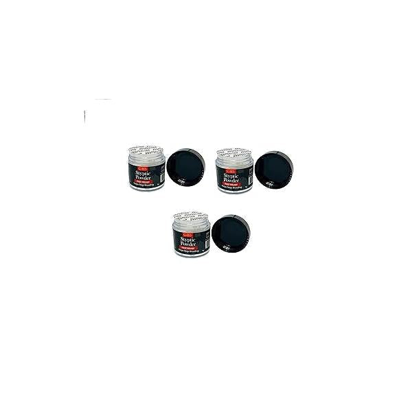 G.B.S Styptic Powder Jars for Shaving Nicks, Razor Cuts, Canker Sore, Pack of 3 (.18 oz Each)