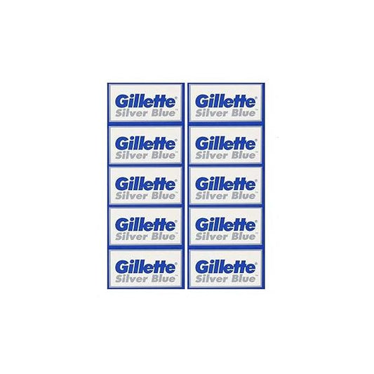 50 Silver Blue Double Edge Razor Stainless Blades Made in Russia