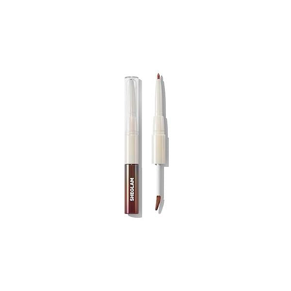 SHEGLAM 2-In-1 Lip Rules Liner & Gloss Pen Long Lasting Plumping Perfect Combo Makeup Set-Case X Case