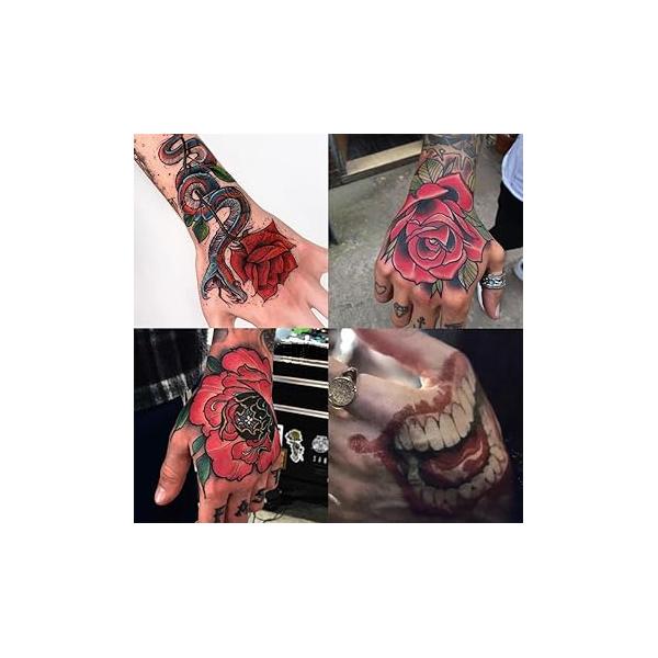 2 Sheets Waterproof Hand Back Body Art Temporary Tattoos Stickers Sun Moon