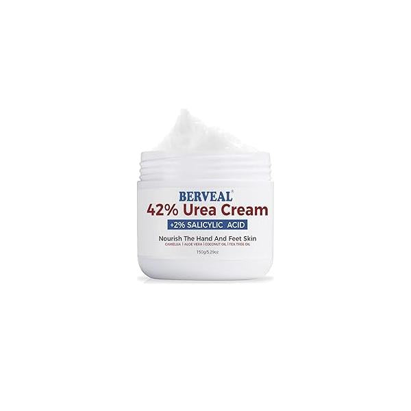 Urea Cream with 2% Salicylic Acid Foot for Dry Cracked Heels, Heel Care 5.29 Oz (Pack of 1)