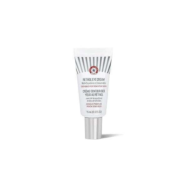 First Aid Beauty - Retinol Eye Cream with Squalane + Ceramides, Encapsulated Serum for Delicate Skin, Helps Improve Appearance of Fine Lines and Wrinkles, Safe Sensitive 0.5 oz
