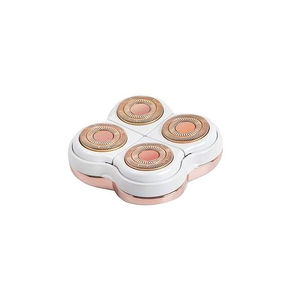 tuokiy Legs Hair Remover Replacement Head Compatible with Finishing Touch Flawless Electric Shaver for Women,Rose Gold 2-pc Pack
