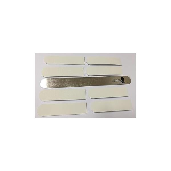 QAQ STAINLESS STEEL NAIL FILE WITH 8 PIECES OF REFILL PADS
