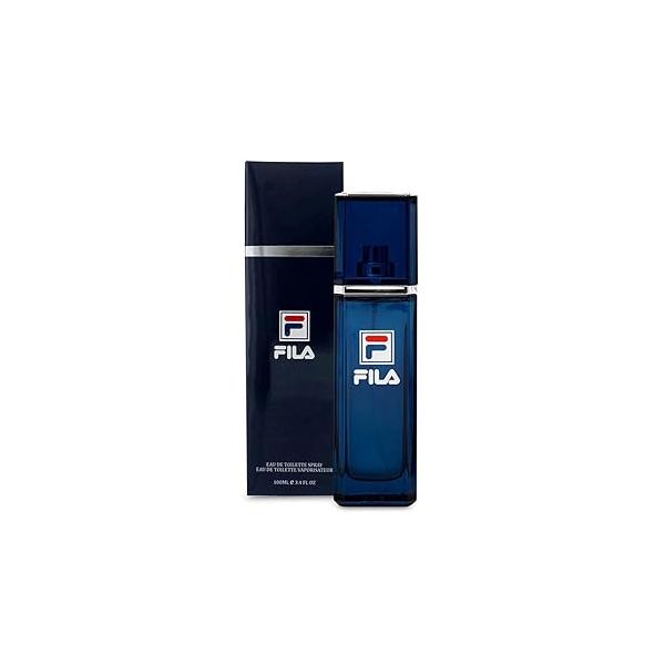FILA Eau de Toilette for Men - Cool, Clean, Refreshing A Classic Cologne For Extra Strength, Long Lasting Scent Payoff Trendy, Rectangular, Streamlined, Portable Bottle Design 3.4 oz