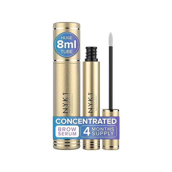 NYK1 CONCENTRATED Eyebrow Growth Serum For Thicker Brows (3ml) BrowForce To Grow Fuller Natural Brow - Advanced Eye Serums Formula Eyebrows Regrowth
