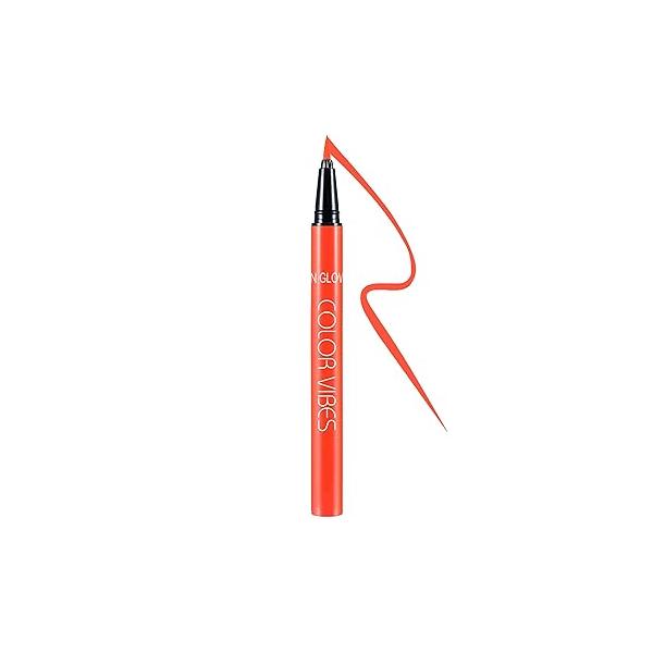UV Neon Liquid Eyeliner, Matte Colored Eyeliner Pen, Waterproof Smudge-proof Pigmented Eye Liner, Glow Brightly Under Lights, Colorful Makeup For Rave Party Music Festival, Yellow