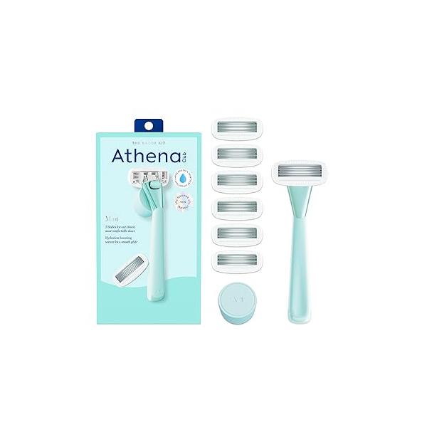 Women's Razor Shave Kit, 1 Mint Handle + 6 Blade Refills