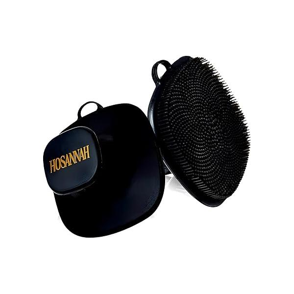 Face Scrubber Silicone for Men and Women, Exfoliating Blackhead, Acne Pores,Gentle Cleansing Scrub, Extract Dead Skin Waterproof Brush - Black 1 Count