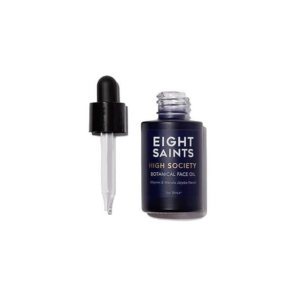 Eight Saints High Society Botanical Face Oil, Natural and Organic Anti Aging Facial Oil with Jojoba, Vitamin E, Marula, Neroli, 1 Ounce