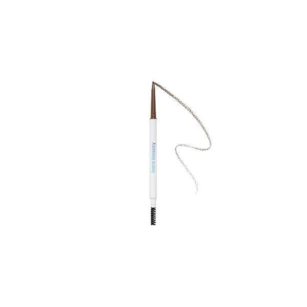 Kara Beauty Essentials Micro Brow Pencil with Castor Oil - Long-Wearing, Retractable Eyebrow Fine Tip and Spoolie Brush for Fuller Brows. Perfect Makeup Women (Soft Brown)