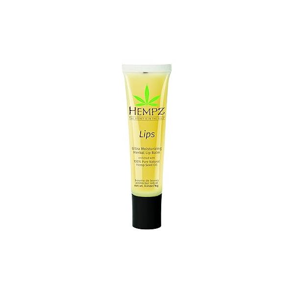 HEMPZ Herbal Ultra Moisturizing Lip Balm - Treatment for Dry Cracked Lips, Provides Hydration and Nourishment Men Women Premium, 100% Pure Natural Hemp Seed Oil .44 oz