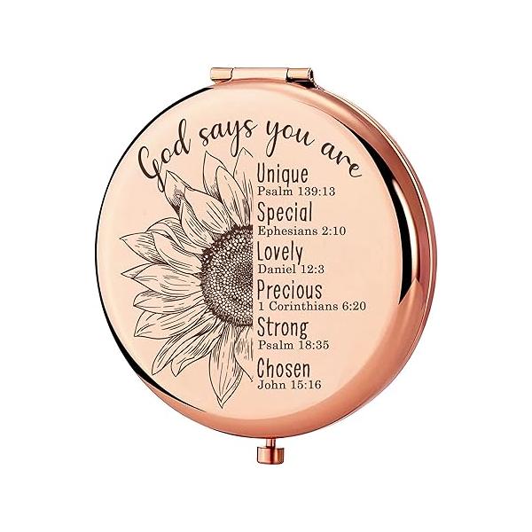 Pastors Wives Gifts - Mini Christian Compact Mirror, Appreciation for Women, Birthday & Christmas Idea
