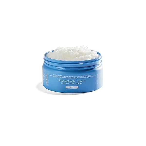 Bushbalm Ingrown Hair Exfoliating Scrub - Reduces Appearance of Hairs and Razor Bumps, Soothes Skin Post-Shave Redness Watermelon Sugar, 236 ml