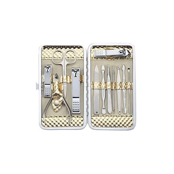 Manicure Set Professional Nail Clippers Kit Pedicure Care Tools- Stainless Steel Women Grooming 18Pcs for Travel or Home (Pink)