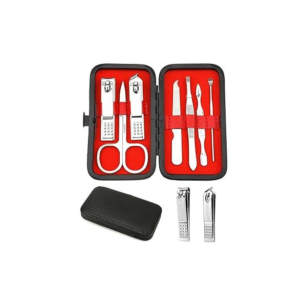 Manicure and Pedicure Kit, Nail Clipper Set, Clippers for Men Women,Travel Personal Care Grooming Kit Gifts Women Friendsgiving(Sage Green)