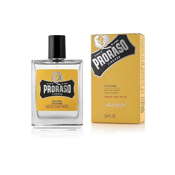 Proraso Cologne, Wood & Spice, 3.4 Fl Oz