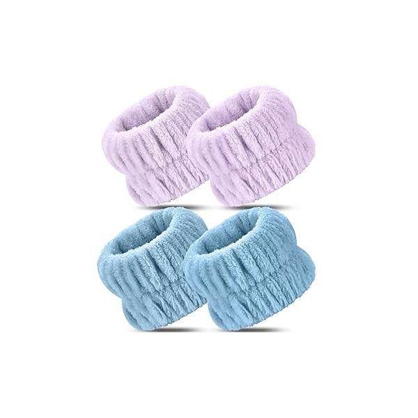 Wrist Towels - 4pcs Absorbent Arm Bands for Face Washing, Suitable Women and Men