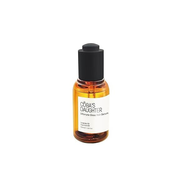 COBA'S DAUGHTER Heat Protectant & Frizz Control Oil | 7 Herbal Oils Infused Hair Gloss Treatment Perfume Nourishing Serum for Curly Hair| Dry Lavender Scent (1.69 oz)