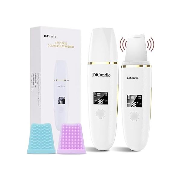 Skin Scrubber Facial Blackhead Remover Cleaner Spatula Scraper (White&Gold)