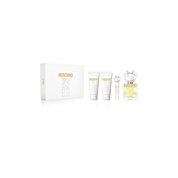 Moschino Toy 2 for Women - 4 Pc Gift Set 3.4oz EDP Spray, 0.33oz Body Lotion, Shower Gel